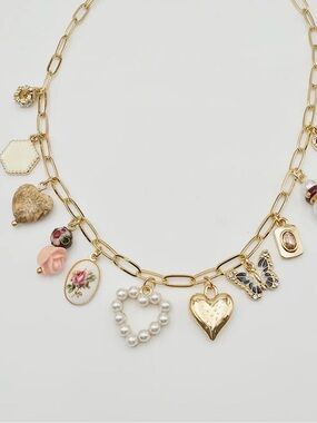Golden Muse Charm Necklace (5505)